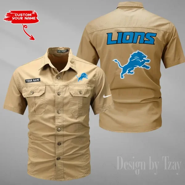 Detroit Lions Military Cargo Cotton Shirts New 2025 SPTMSSWS075 - Image 2
