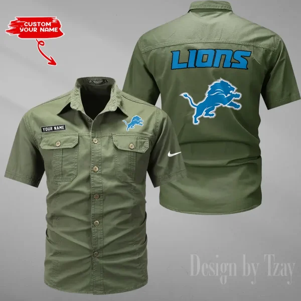 Detroit Lions Military Cargo Cotton Shirts New 2025 SPTMSSWS075 - Image 3
