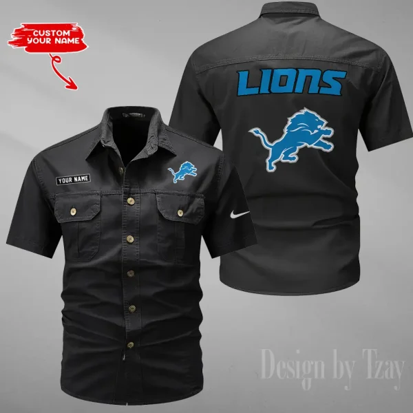 Detroit Lions Military Cargo Cotton Shirts New 2025 SPTMSSWS075 - Image 6