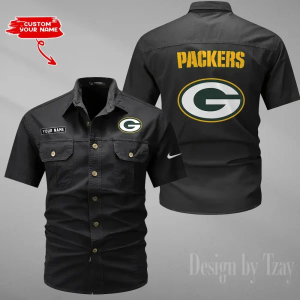 Green Bay Packers Military Cargo Cotton Shirts New 2025 SPTMSSWS076