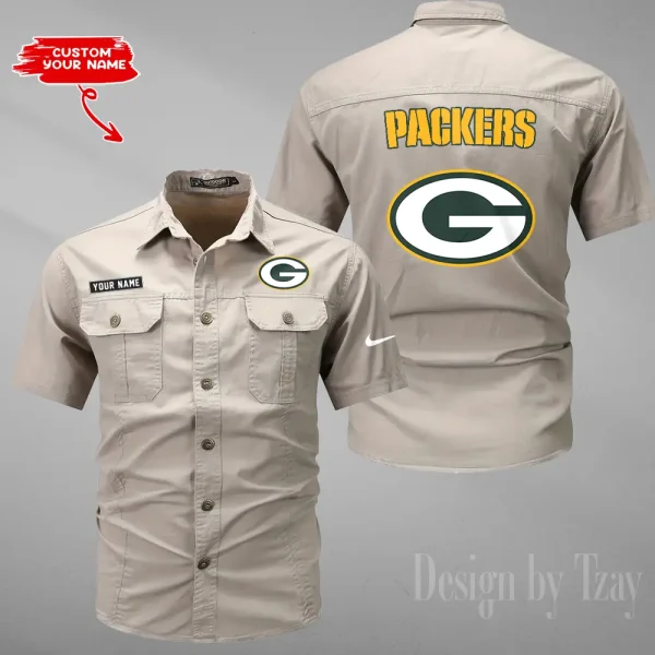 Green Bay Packers Military Cargo Cotton Shirts New 2025 SPTMSSWS076 - Image 3