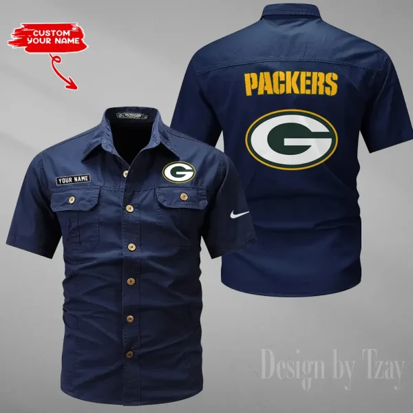 Green Bay Packers Military Cargo Cotton Shirts New 2025 SPTMSSWS076 - Image 6