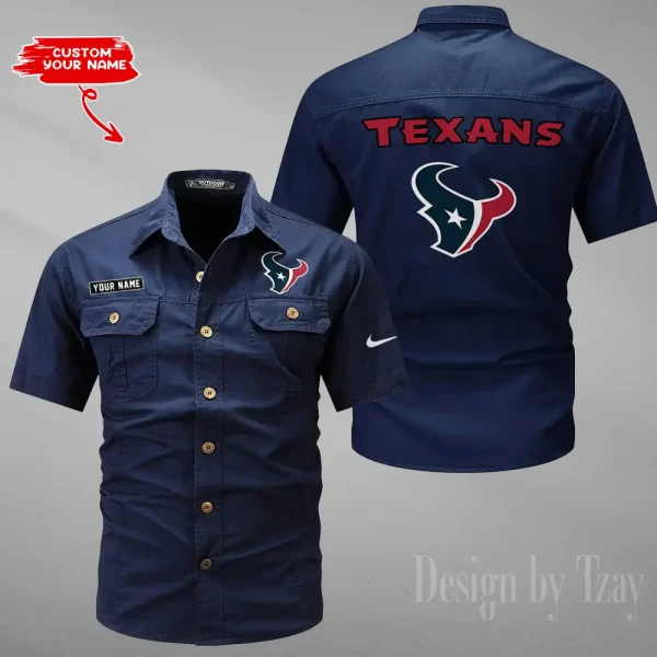 Houston Texans Military Cargo Cotton Shirts New 2025 SPTMSSWS077