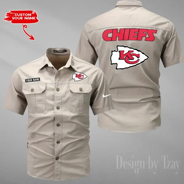 Kansas City Chiefs Military Cargo Cotton Shirts New 2025 SPTMSSWS080 - Image 2