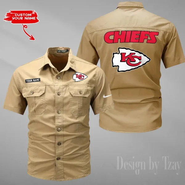 Kansas City Chiefs Military Cargo Cotton Shirts New 2025 SPTMSSWS080 - Image 4