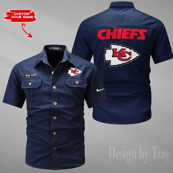 Kansas City Chiefs Military Cargo Cotton Shirts New 2025 SPTMSSWS080 - Image 5
