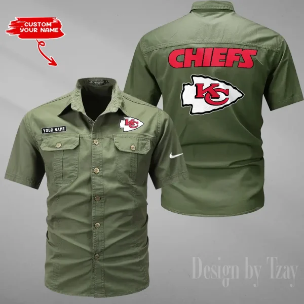 Kansas City Chiefs Military Cargo Cotton Shirts New 2025 SPTMSSWS080 - Image 6
