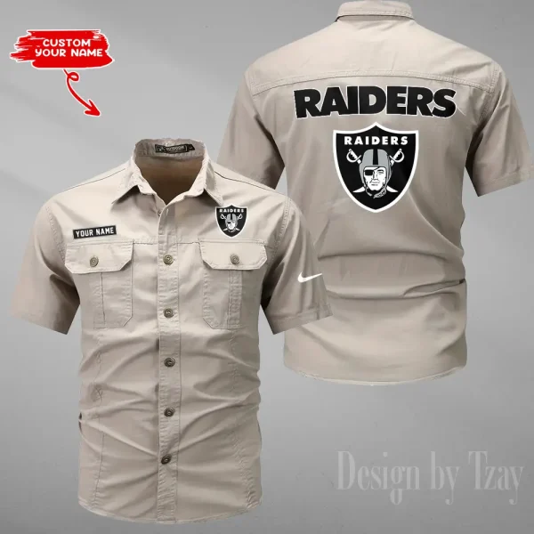 Las Vegas Raiders Military Cargo Cotton Shirts New 2025 SPTMSSWS081 - Image 6