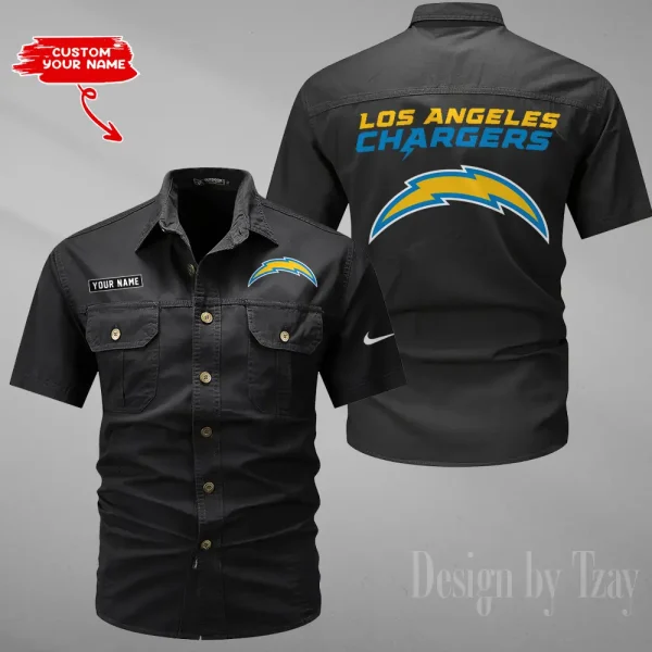 Los Angeles Chargers Military Cargo Cotton Shirts New 2025 SPTMSSWS082