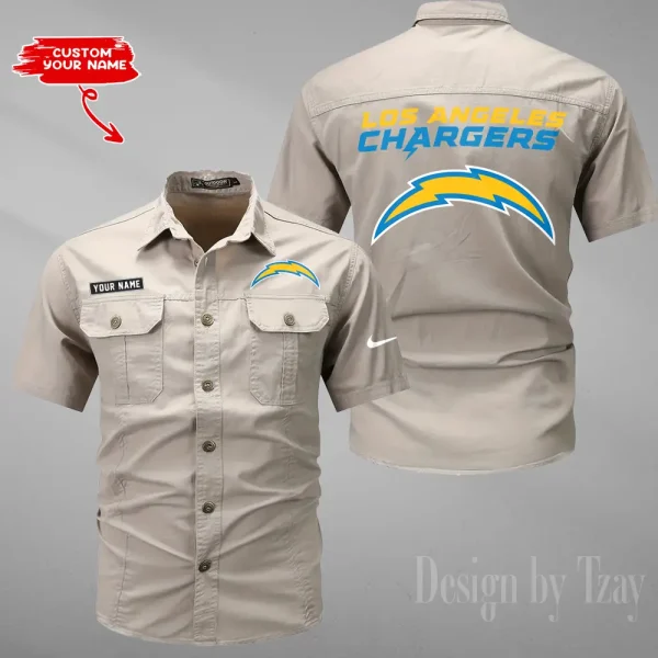 Los Angeles Chargers Military Cargo Cotton Shirts New 2025 SPTMSSWS082 - Image 2