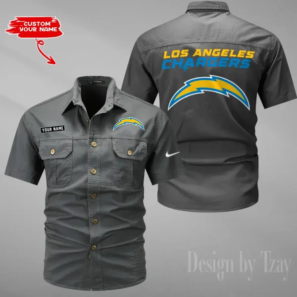 Los Angeles Chargers Military Cargo Cotton Shirts New 2025 SPTMSSWS082 - Image 3