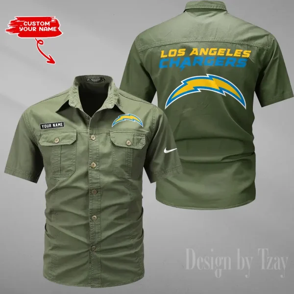 Los Angeles Chargers Military Cargo Cotton Shirts New 2025 SPTMSSWS082 - Image 4