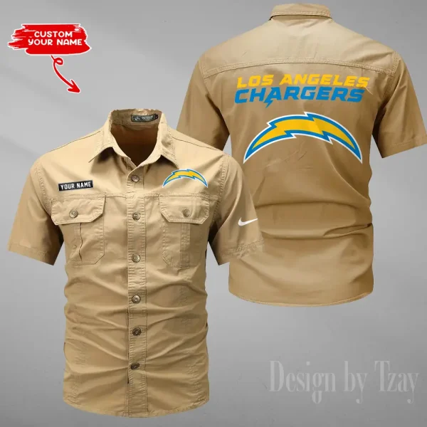 Los Angeles Chargers Military Cargo Cotton Shirts New 2025 SPTMSSWS082 - Image 5