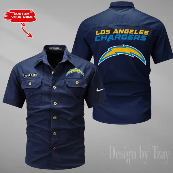 Los Angeles Chargers Military Cargo Cotton Shirts New 2025 SPTMSSWS082 - Image 6