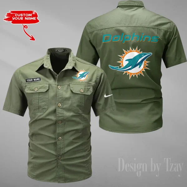 Miami Dolphins Military Cargo Cotton Shirts New 2025 SPTMSSWS084 - Image 4