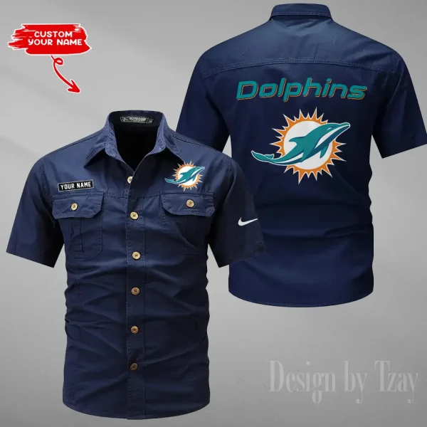 Miami Dolphins Military Cargo Cotton Shirts New 2025 SPTMSSWS084 - Image 6