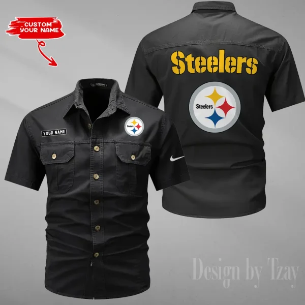 Pittsburgh Steelers Military Cargo Cotton Shirts New 2025 SPTMSSWS091