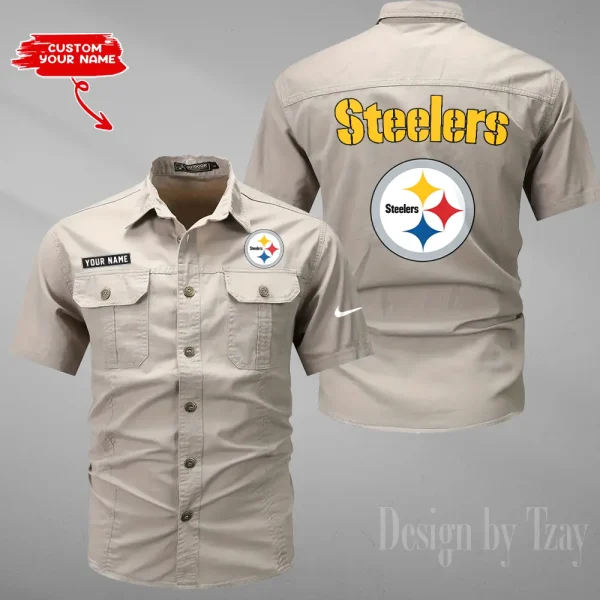 Pittsburgh Steelers Military Cargo Cotton Shirts New 2025 SPTMSSWS091 - Image 2