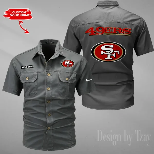 San Francisco 49ers Military Cargo Cotton Shirts New 2025 SPTMSSWS092 - Image 6