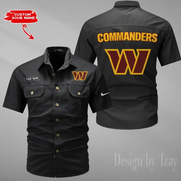 Washington Commanders Military Cargo Cotton Shirts New 2025 SPTMSSWS094