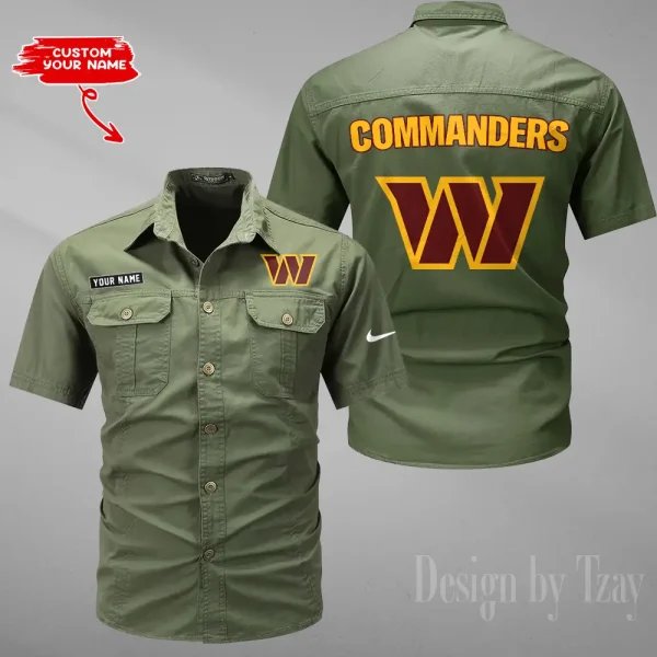 Washington Commanders Military Cargo Cotton Shirts New 2025 SPTMSSWS094 - Image 4