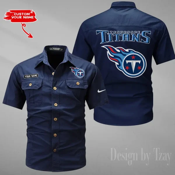 Tennessee Titans Military Cargo Cotton Shirts New 2025 SPTMSSWS095