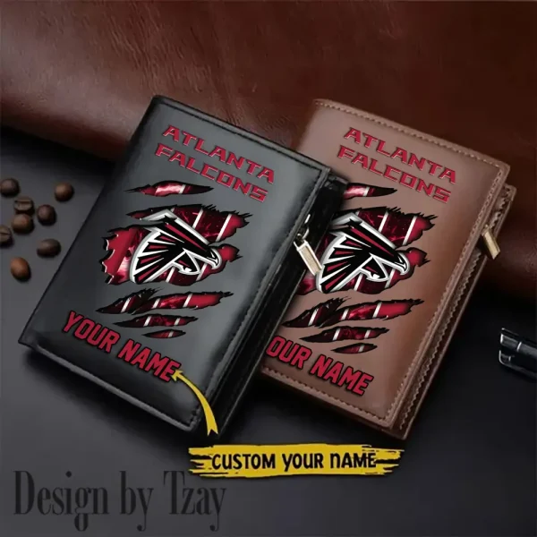 Atlanta Falcons Leather Wallets Vertical Style SPTLVW743 - Image 2
