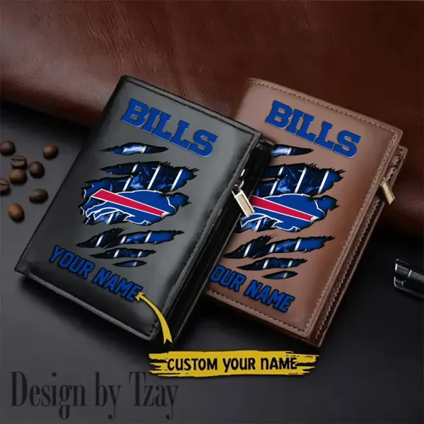 Buffalo Bills Leather Wallets Vertical Style SPTLVW745
