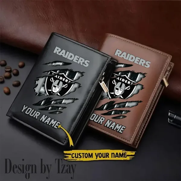 Las Vegas Raiders Leather Wallets Vertical Style SPTLVW758