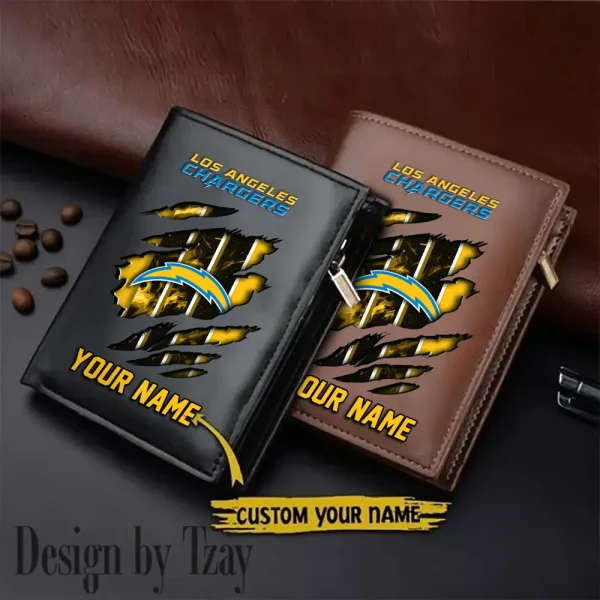 Los Angeles Chargers Leather Wallets Vertical Style SPTLVW759