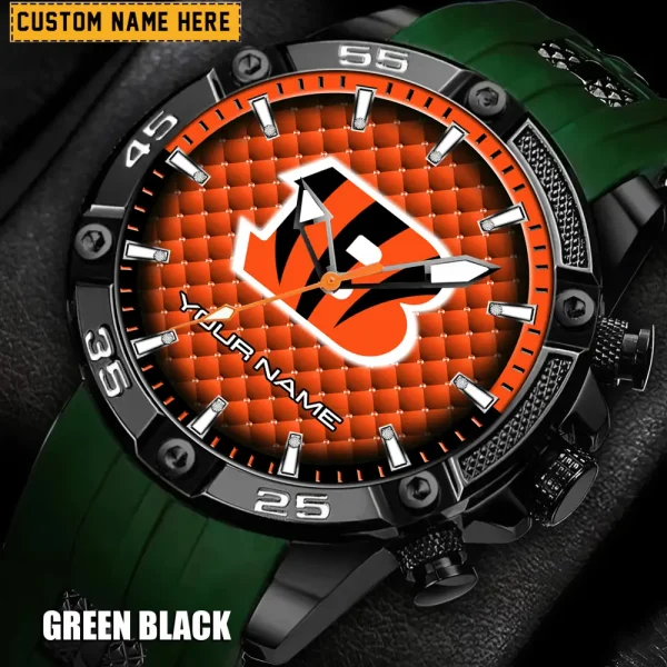 Cincinnati Bengals Silicon Strap Fashion Wrist Watch Trending 2025 SPTSSFWW072 - Image 4