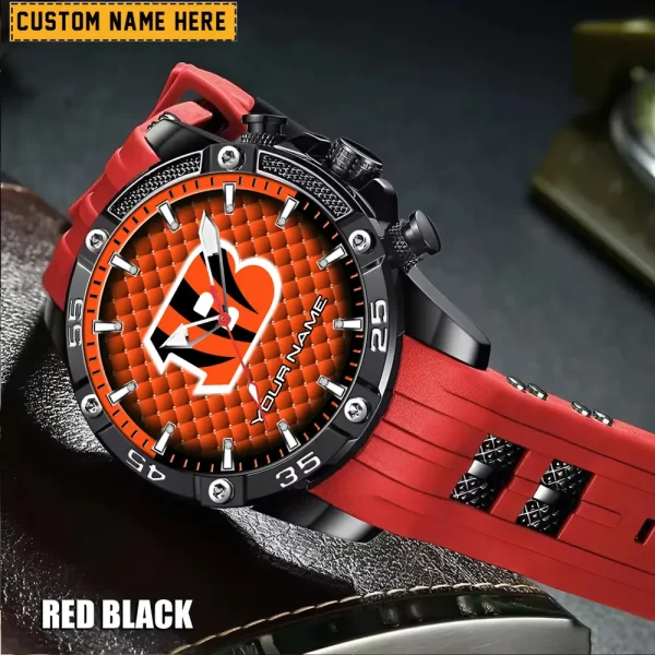 Cincinnati Bengals Silicon Strap Fashion Wrist Watch Trending 2025 SPTSSFWW072 - Image 5