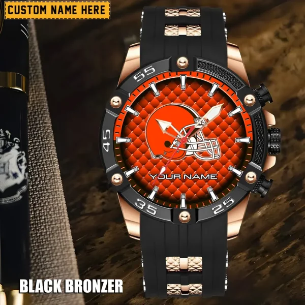 Cleveland Browns Silicon Strap Fashion Wrist Watch Trending 2025 SPTSSFWW073