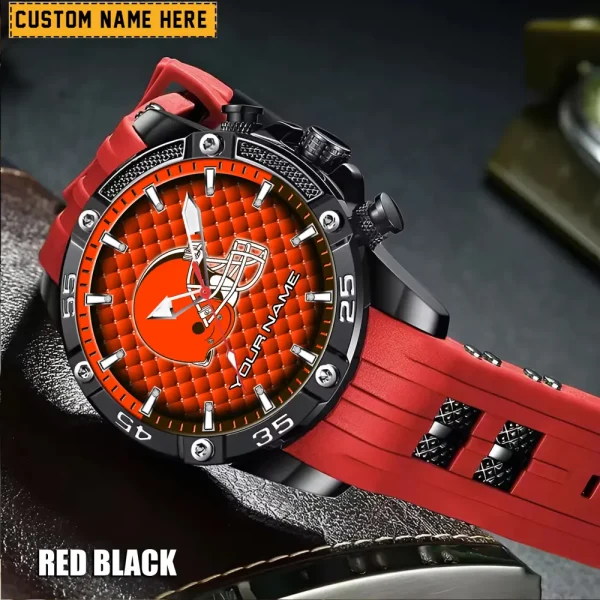 Cleveland Browns Silicon Strap Fashion Wrist Watch Trending 2025 SPTSSFWW073 - Image 2