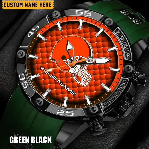 Cleveland Browns Silicon Strap Fashion Wrist Watch Trending 2025 SPTSSFWW073 - Image 3
