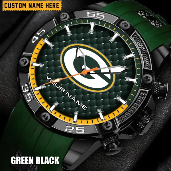 Green Bay Packers Silicon Strap Fashion Wrist Watch Trending 2025 SPTSSFWW077 - Image 3