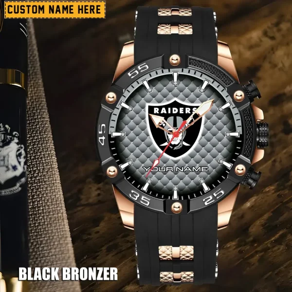 Las Vegas Raiders Silicon Strap Fashion Wrist Watch Trending 2025 SPTSSFWW082