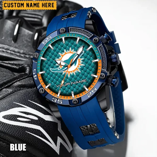 Miami Dolphins Silicon Strap Fashion Wrist Watch Trending 2025 SPTSSFWW085 - Image 2