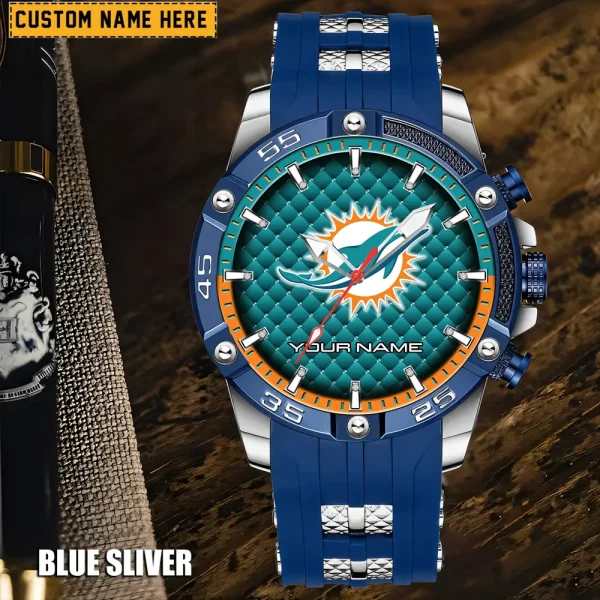 Miami Dolphins Silicon Strap Fashion Wrist Watch Trending 2025 SPTSSFWW085 - Image 3