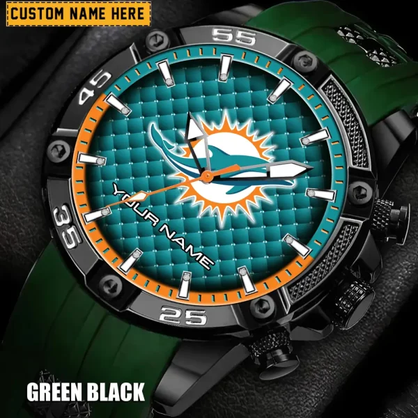 Miami Dolphins Silicon Strap Fashion Wrist Watch Trending 2025 SPTSSFWW085 - Image 5