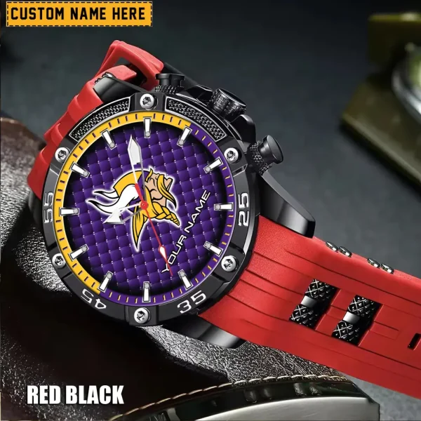 Minnesota Vikings Silicon Strap Fashion Wrist Watch Trending 2025 SPTSSFWW086 - Image 2