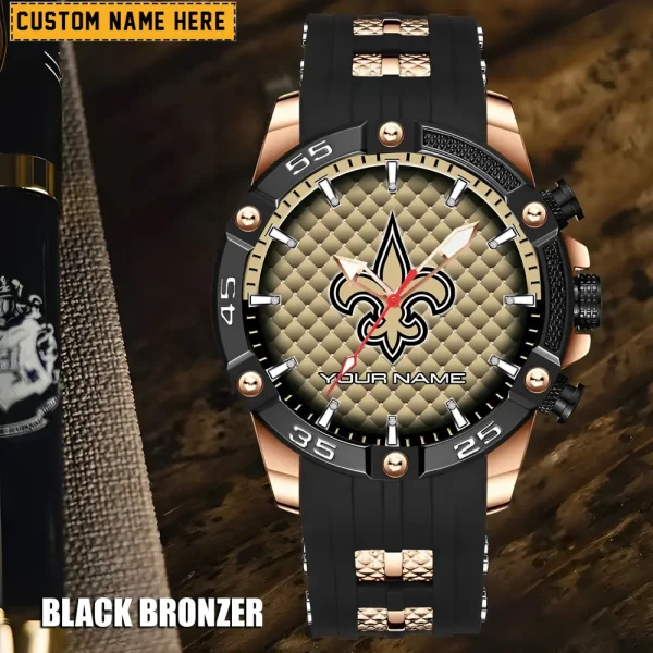 New Orleans Saints Silicon Strap Fashion Wrist Watch Trending 2025 SPTSSFWW088