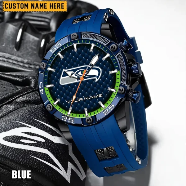Seattle Seahawks Silicon Strap Fashion Wrist Watch Trending 2025 SPTSSFWW094 - Image 2