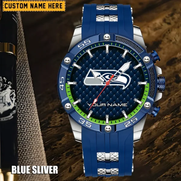 Seattle Seahawks Silicon Strap Fashion Wrist Watch Trending 2025 SPTSSFWW094 - Image 3