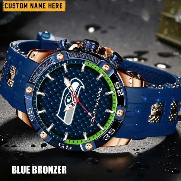 Seattle Seahawks Silicon Strap Fashion Wrist Watch Trending 2025 SPTSSFWW094 - Image 4