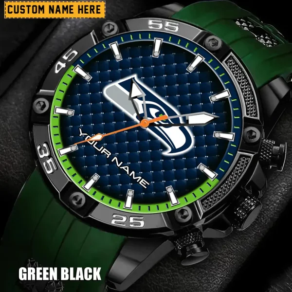 Seattle Seahawks Silicon Strap Fashion Wrist Watch Trending 2025 SPTSSFWW094 - Image 5