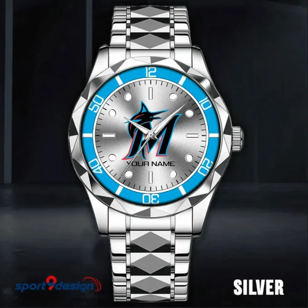 Miami Marlins MLB Luxury Diamond Men Wristwatch Trending 2025 SPTDMW337