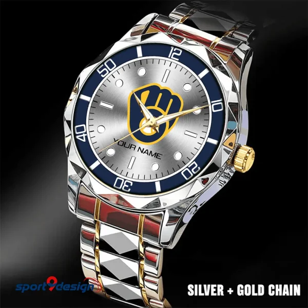 Milwaukee Brewers MLB Luxury Diamond Men Wristwatch Trending 2025 SPTDMW338 - Image 2