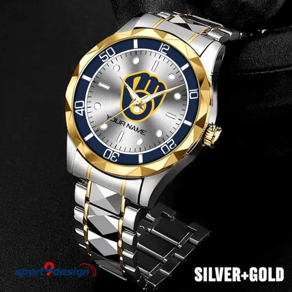 Milwaukee Brewers MLB Luxury Diamond Men Wristwatch Trending 2025 SPTDMW338 - Image 3