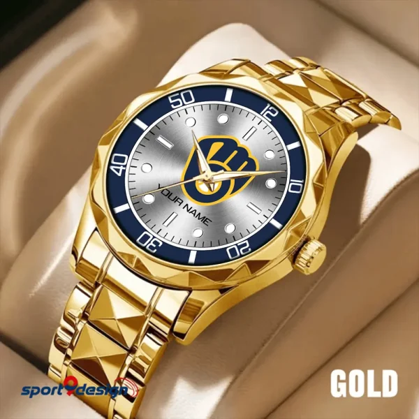 Milwaukee Brewers MLB Luxury Diamond Men Wristwatch Trending 2025 SPTDMW338 - Image 5